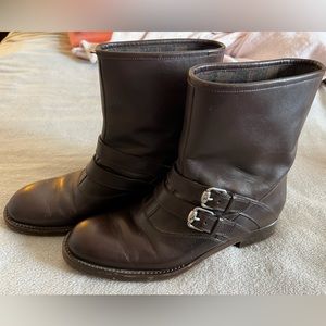 Gucci, leather boot, size 38 1/2, brown